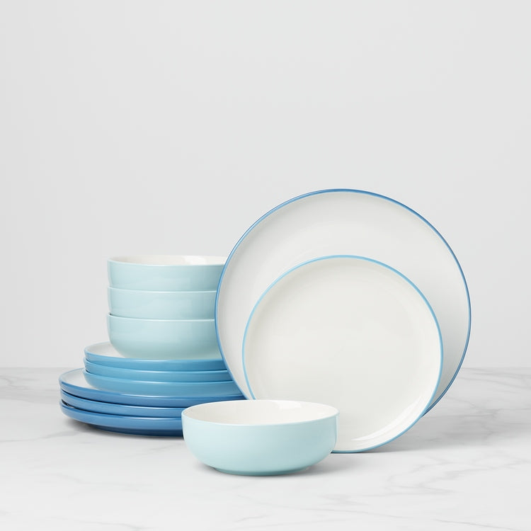 Lenox Fine Lenox Fine 24 Seven Colors Turquoise 12-Piece Dinnerware Set