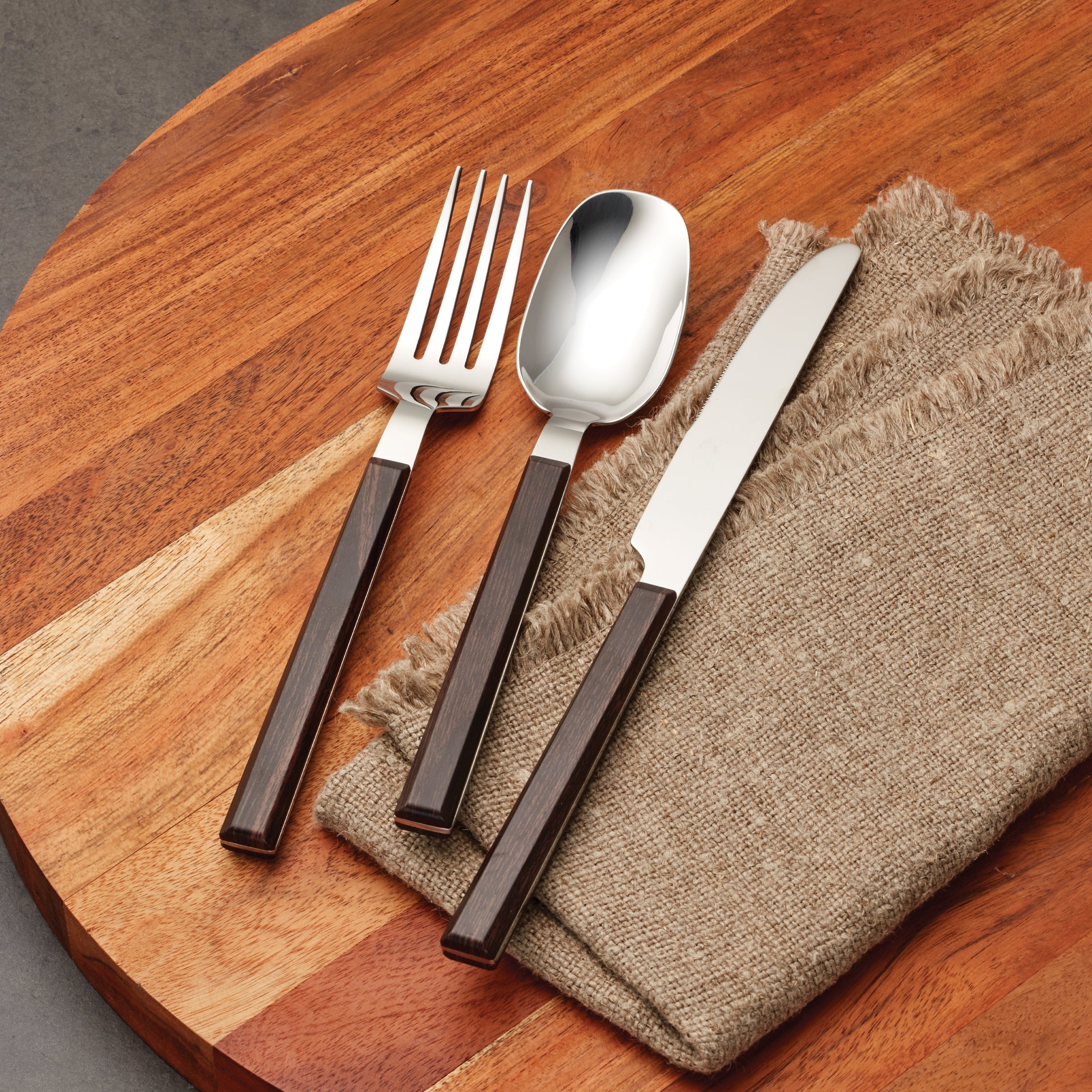 Lenox Fine Lenox Fine Henley Brown 16-Piece Flatware Set - Image 2