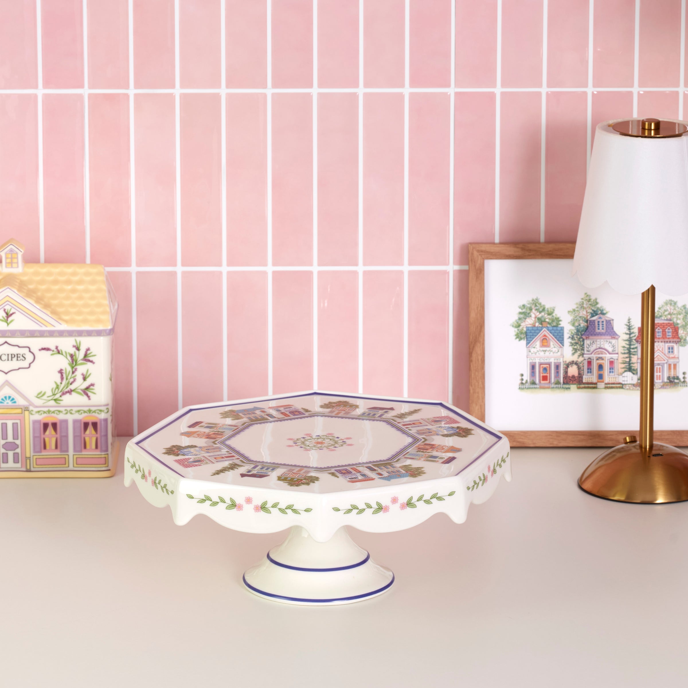 Lenox Fine Lenox Fine Lenox Spice Village Cake Plate - Image 3