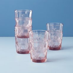 Lenox Fine Lenox Fine Butterfly Meadow Pink Tall Glasses, Set of 4