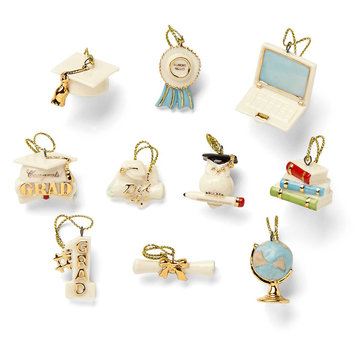 Lenox Fine Lenox Fine Graduation 10-Piece Mini Ornament Set - Image 3