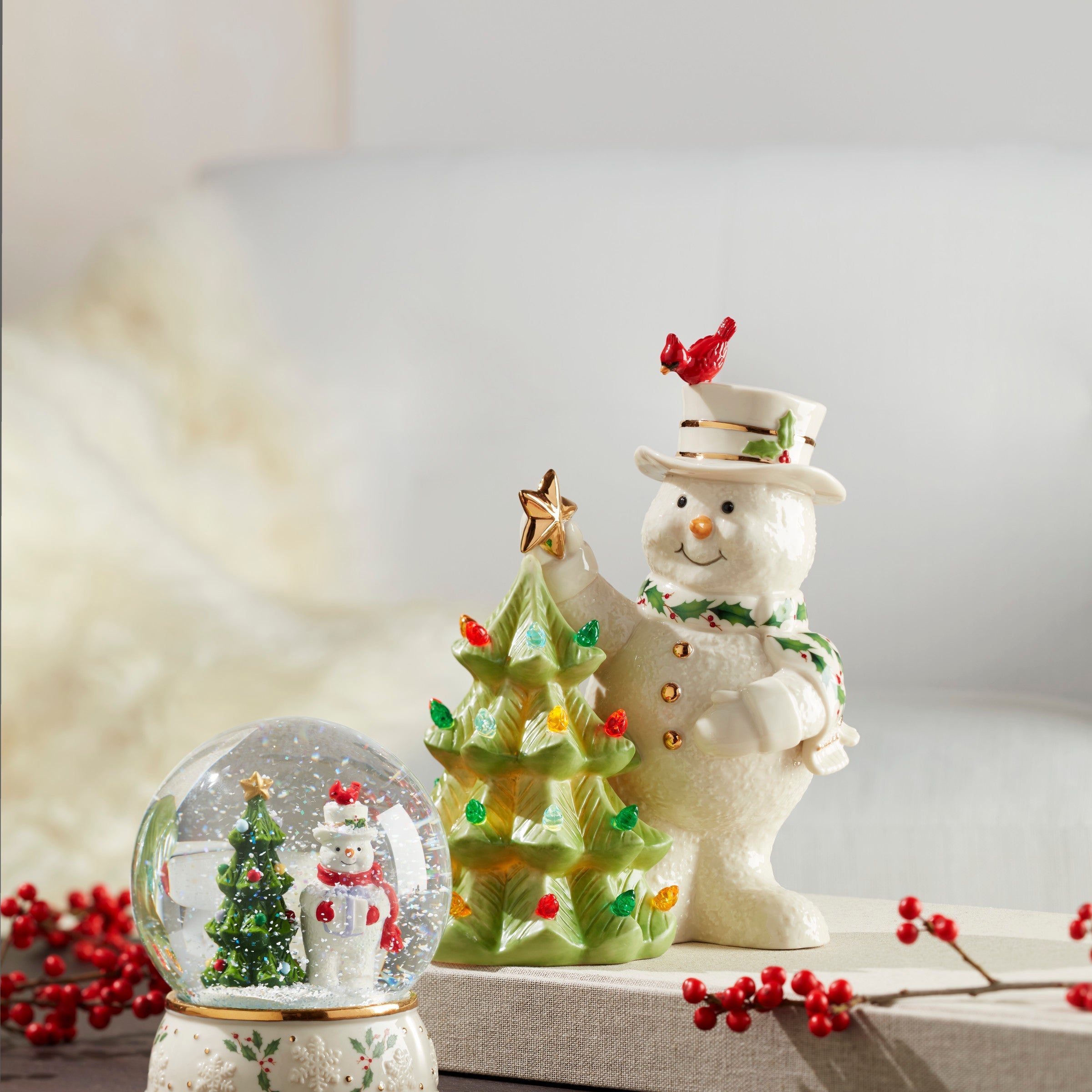 Lenox Fine Lenox Fine Happy Holly Days Snow Globe - Image 3