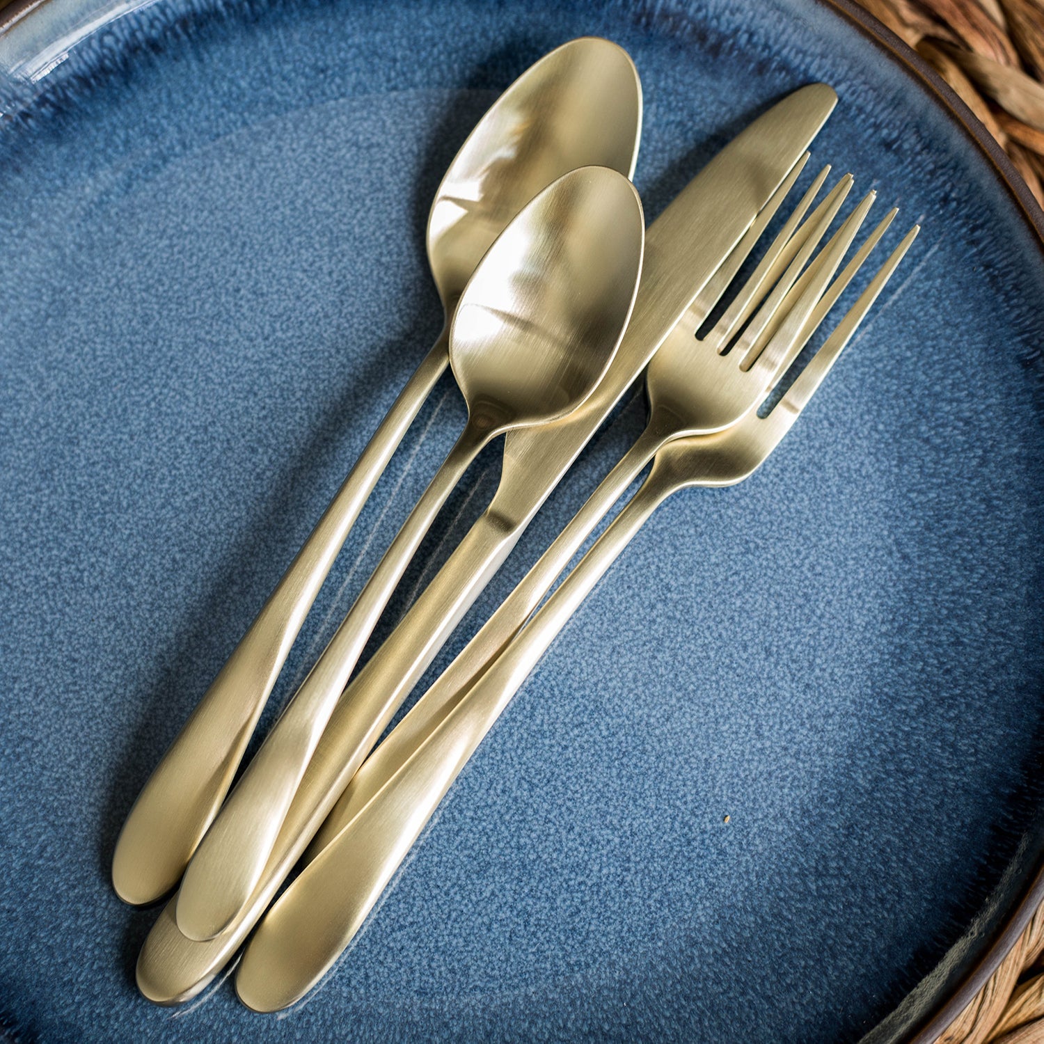 Lenox Fine Lenox Fine Poet Champagne Satin 20-Piece Flatware Set