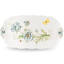 Alternative view of Lenox Fine Lenox Fine Butterfly Meadow Oblong Sandwich Tray