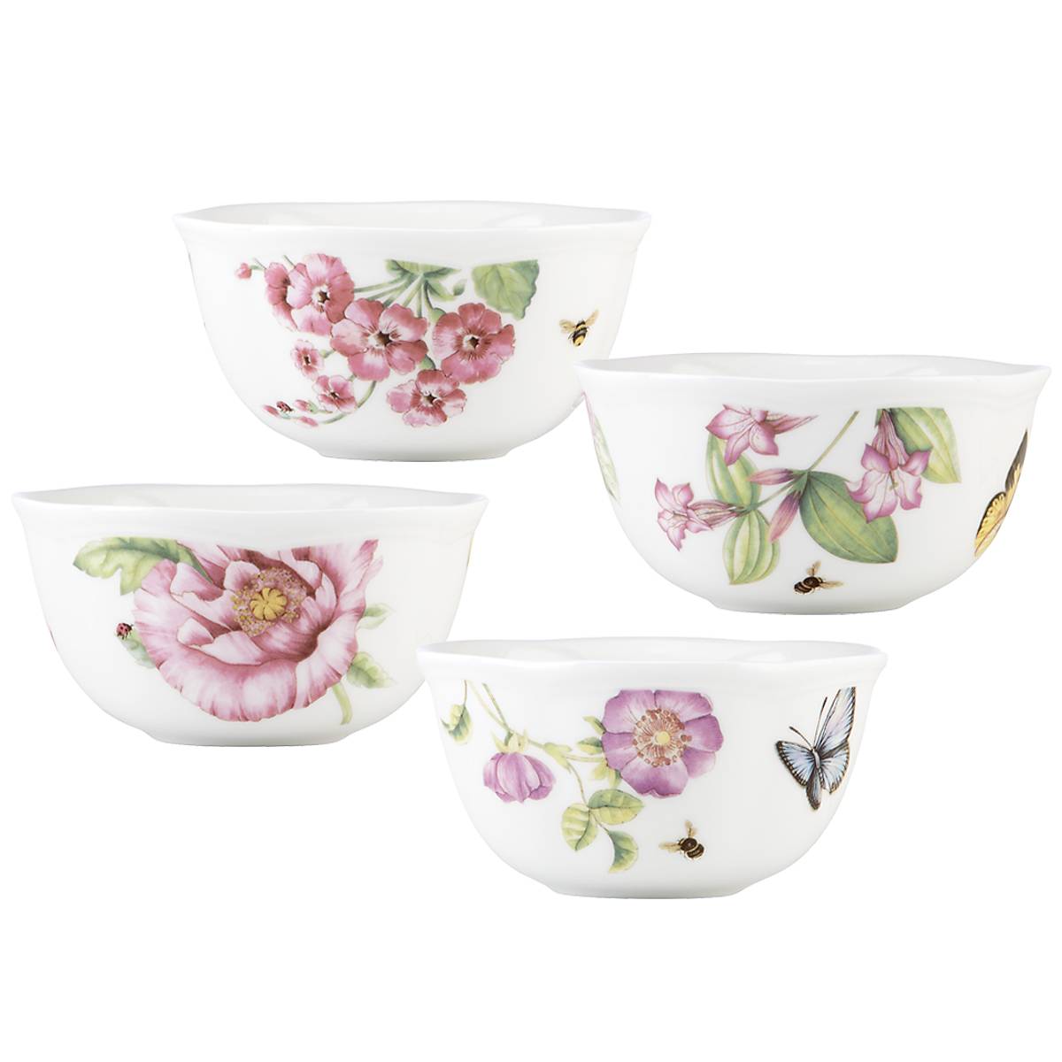 Lenox Fine Lenox Fine Butterfly Meadow Bloom 4-Piece Bowl Set - Image 2