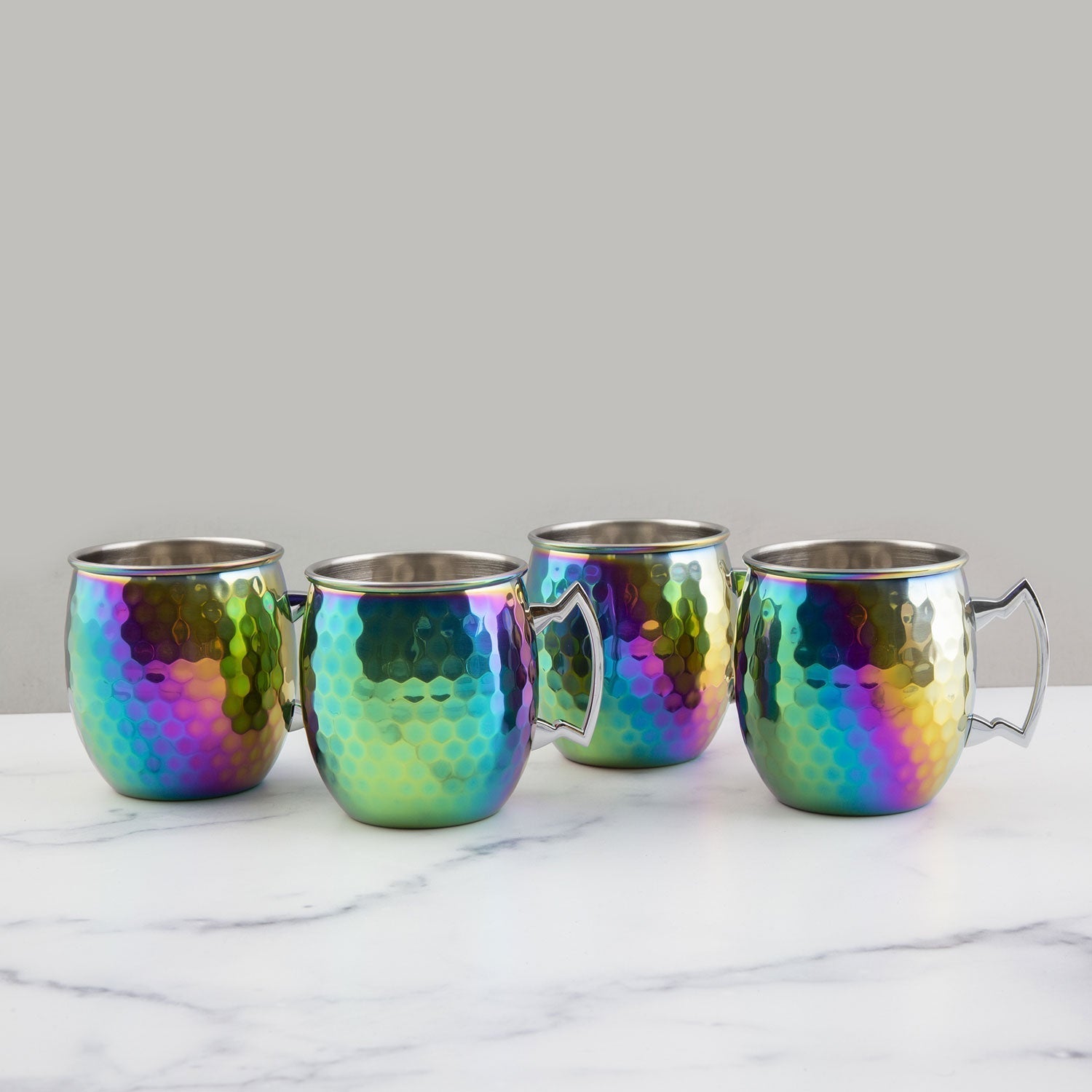 Lenox Fine Lenox Fine Hammered Rainbow Moscow Mule Mugs, Set of 4