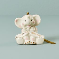 Lenox Fine Lenox Fine Personalized Pink Elephant Ornament