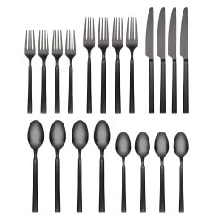 Alternative view of Lenox Fine Lenox Fine Gailann Black Satin 20-Piece Flatware Set