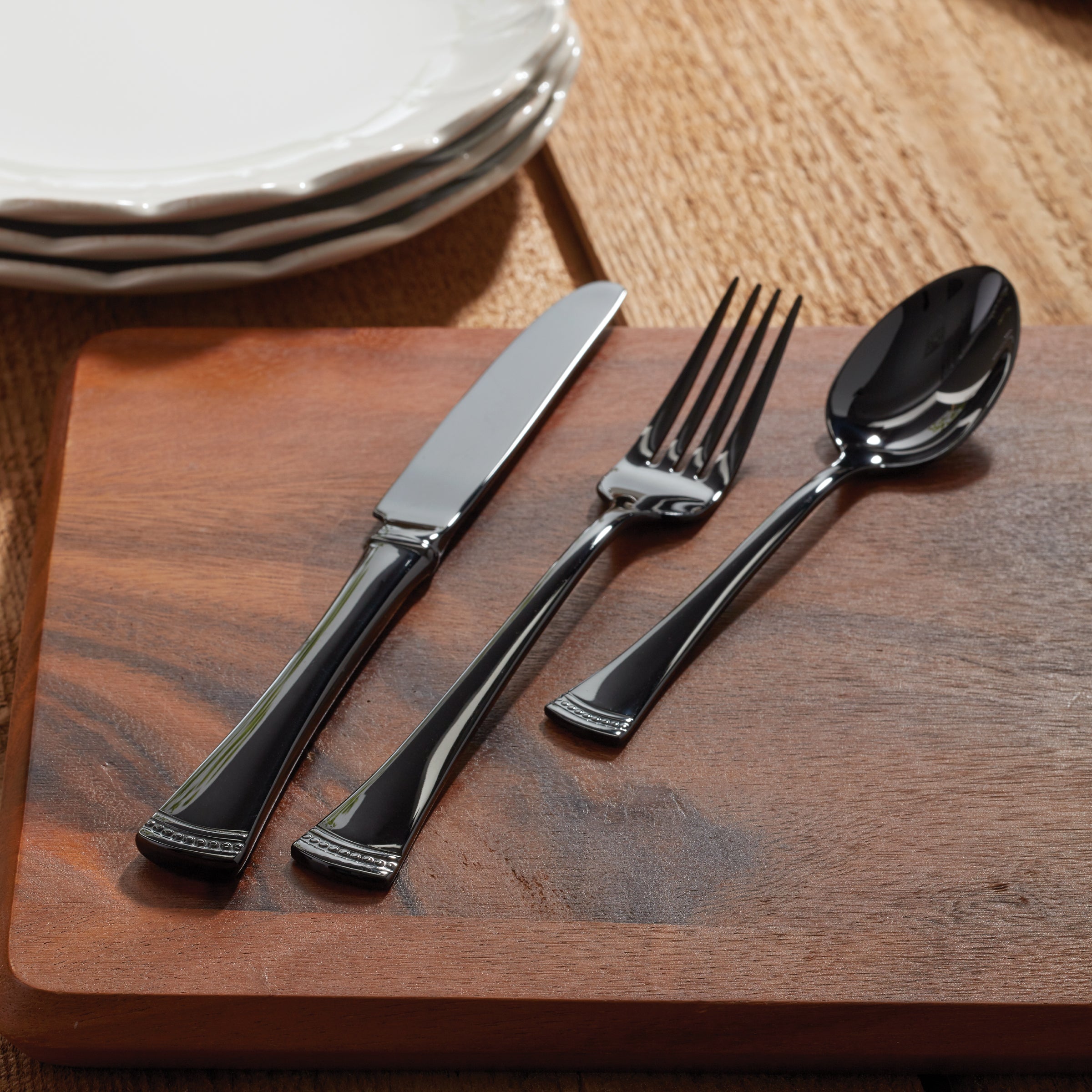 Lenox Fine Lenox Fine Portola Black Mirror 20-Piece Flatware Set - Image 4