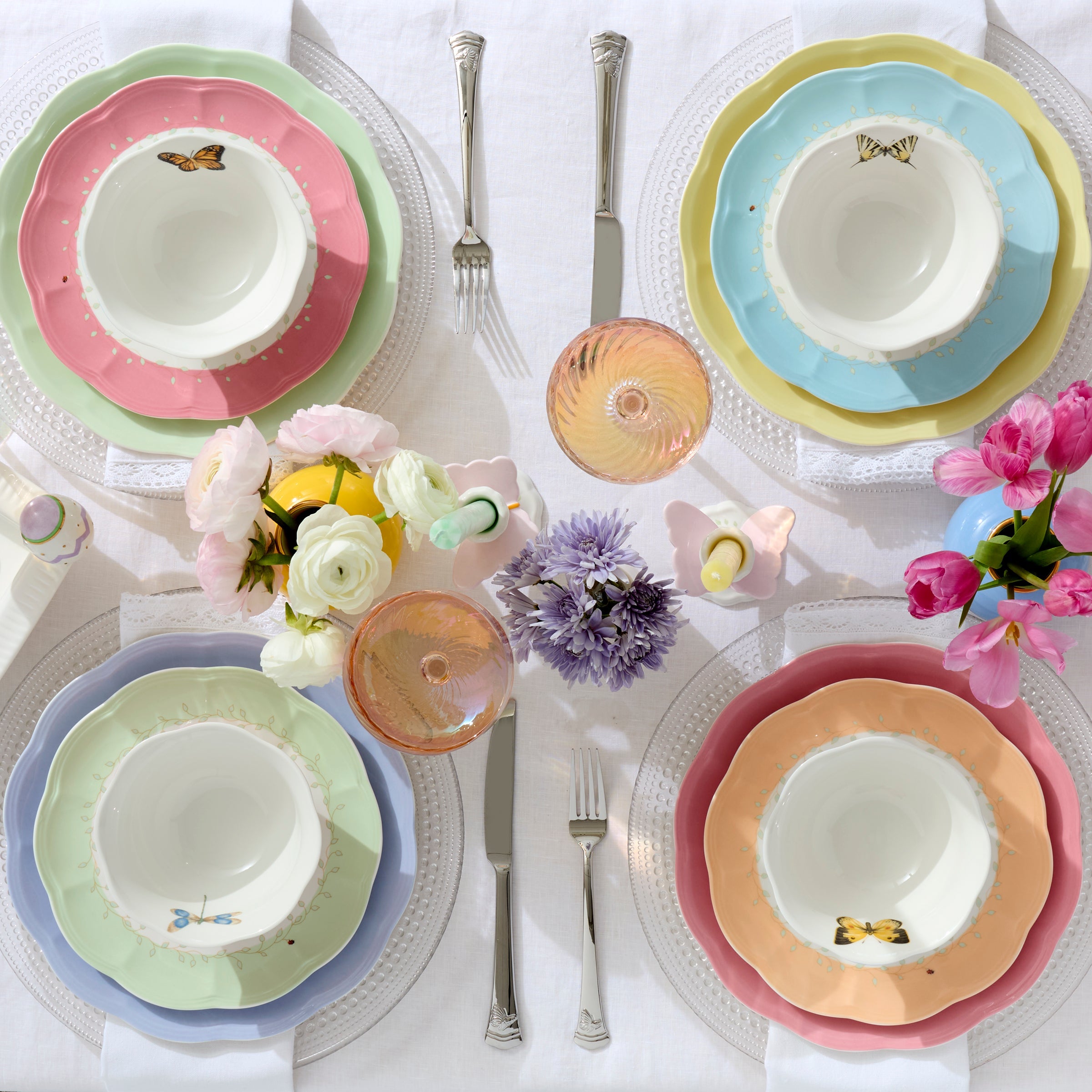 Lenox Fine Lenox Fine Butterfly Meadow Colors 18-Piece Dinnerware Set - Image 3