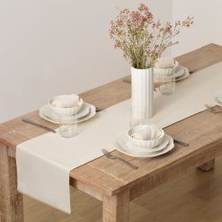 Lenox Fine Lenox Fine French Perle Solid Natural White 14x90 Table Runner