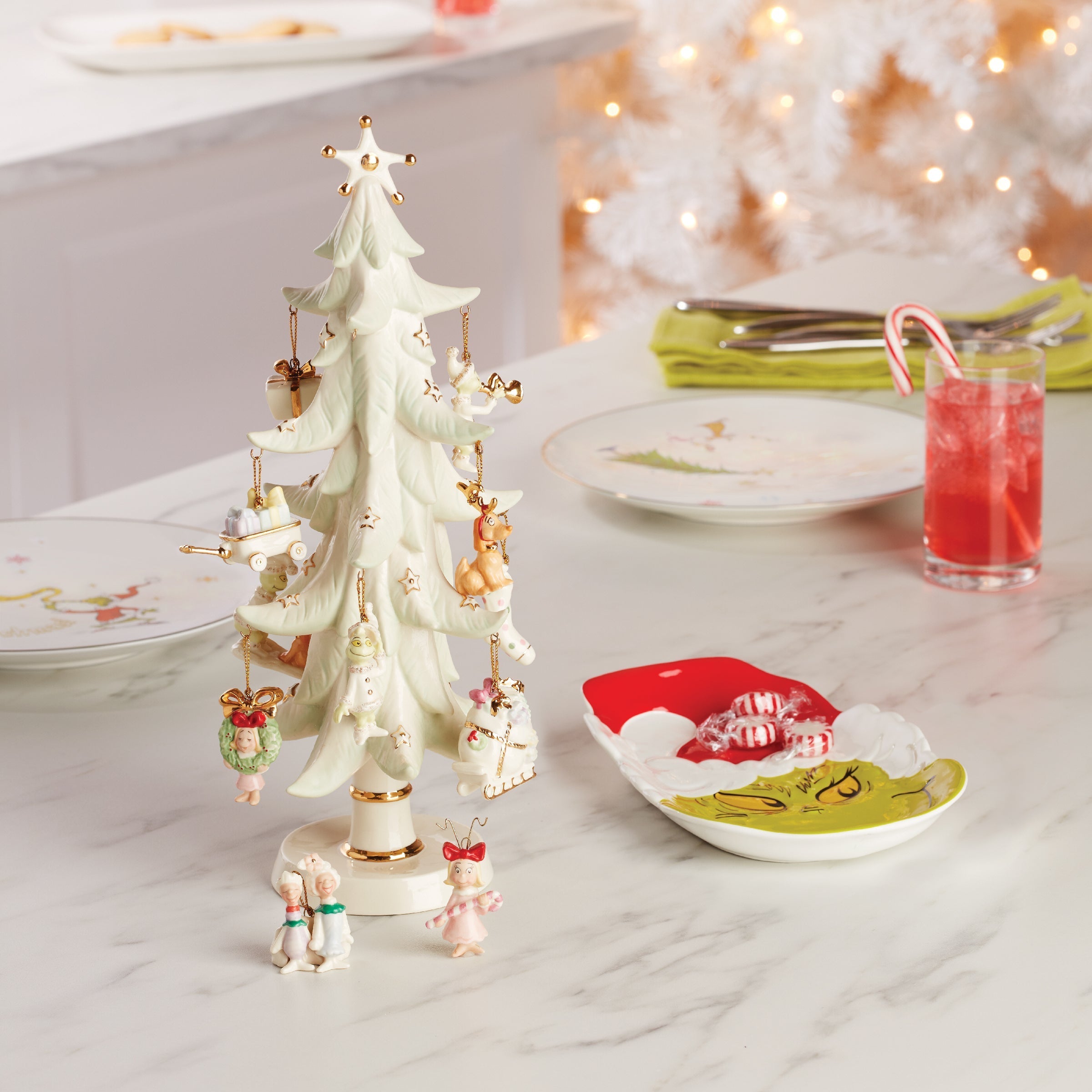 Lenox Fine Lenox Fine How The Grinch Stole Christmas 12-Piece Ornament & Tree Set - Image 5