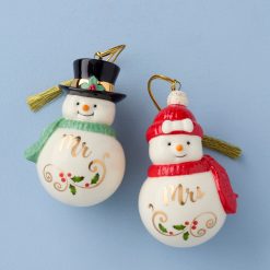 Lenox Fine Lenox Fine Mr & Mrs Snowman Ornaments