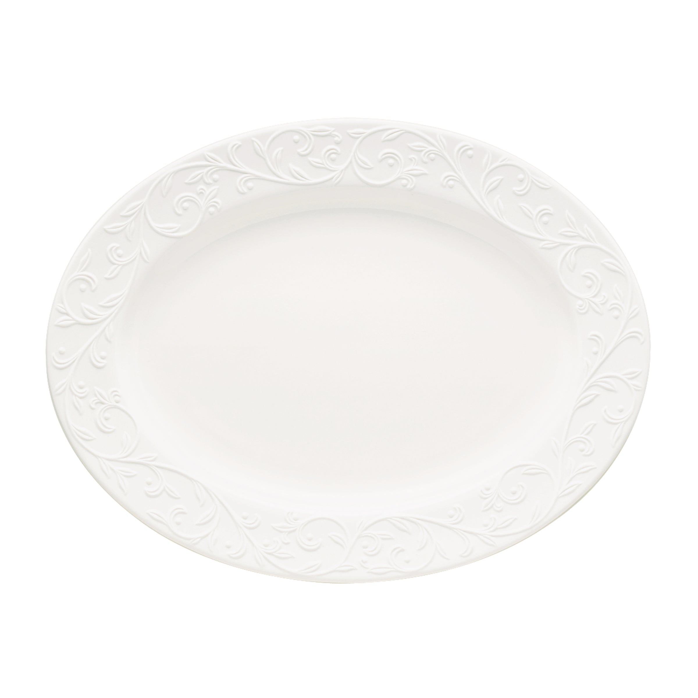 Lenox Fine Lenox Fine Opal Innocence Carved Oval Platter