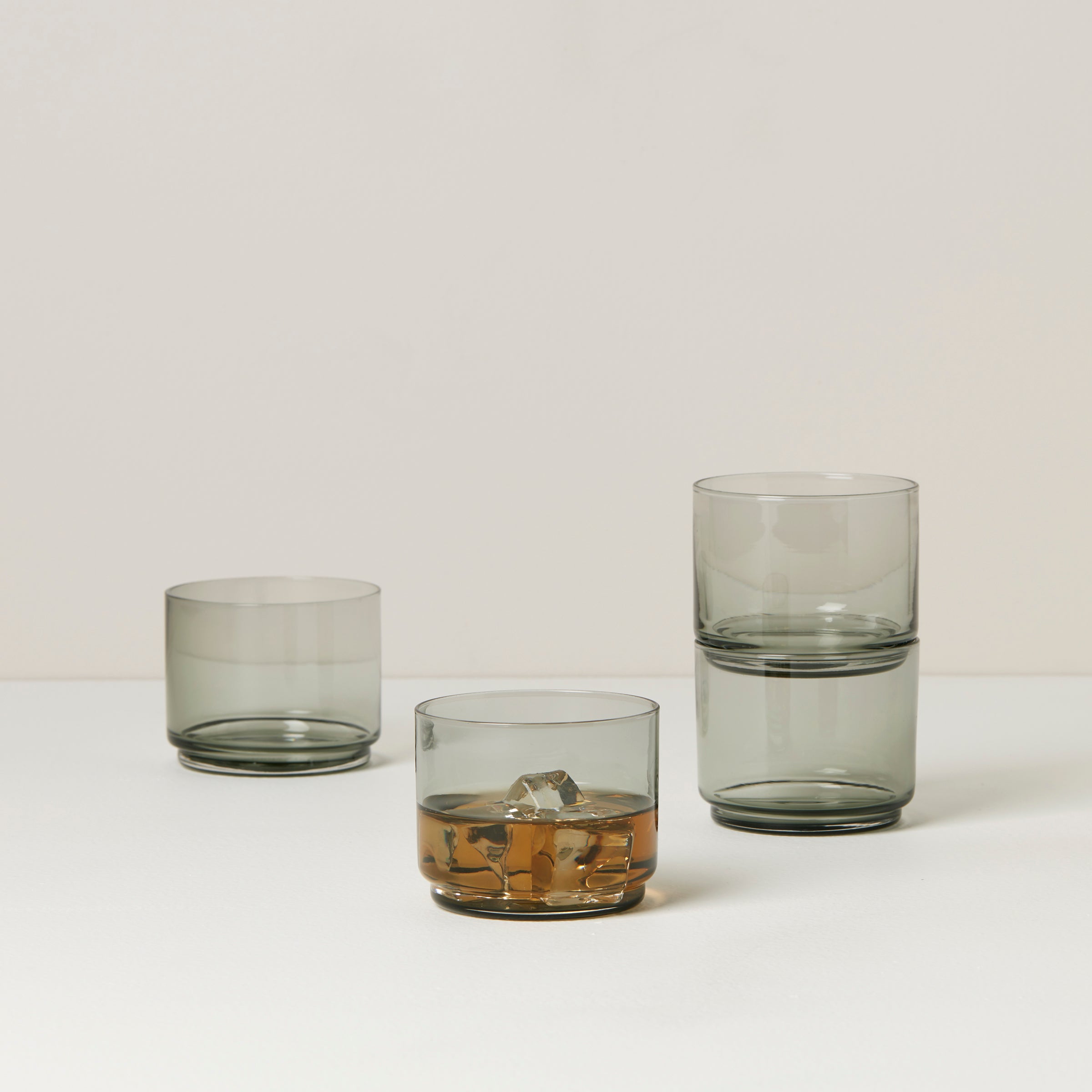 Lenox Fine Lenox Fine Tuscany Classics Stackable Smoke Short Glasses, Set of 4 - Image 2