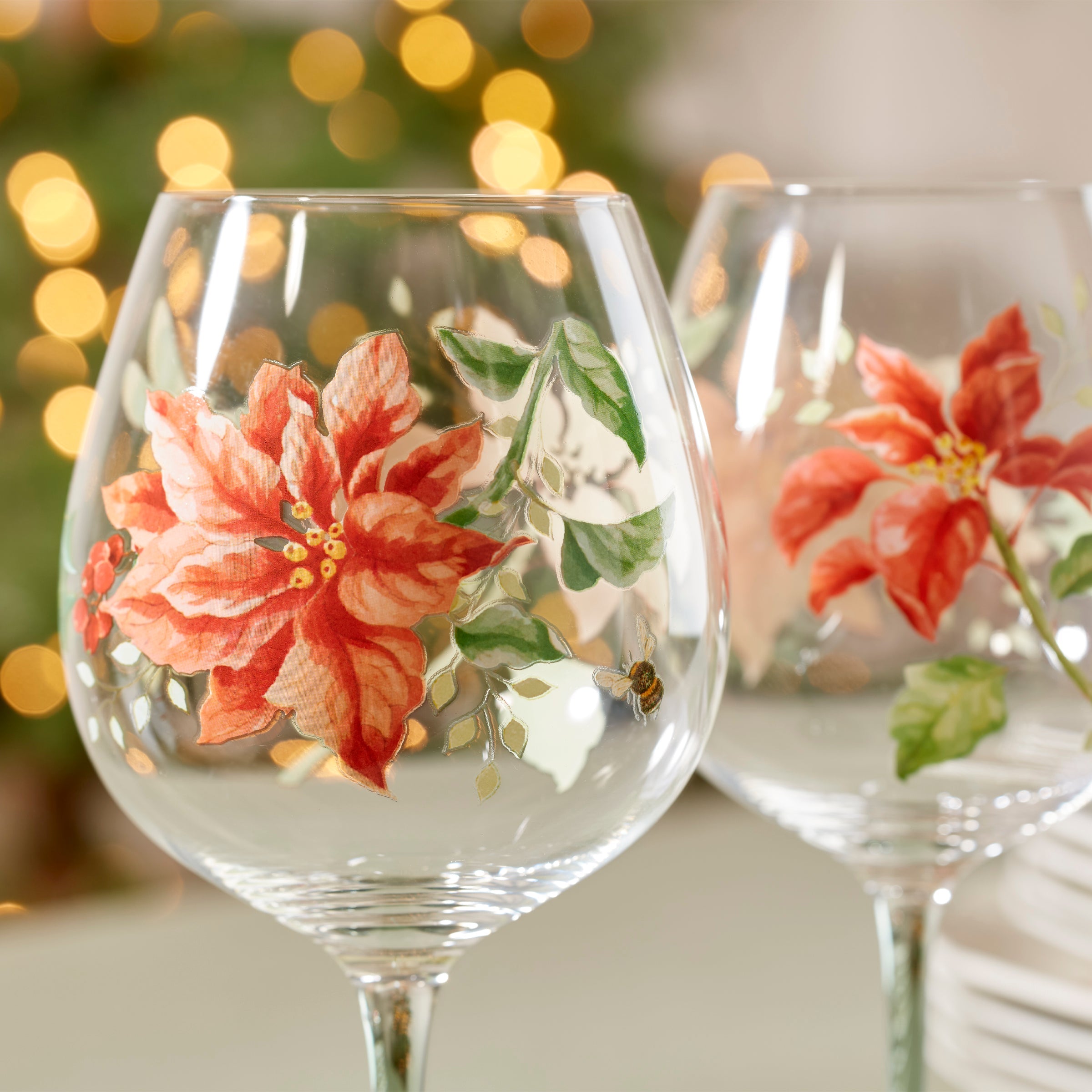 Lenox Fine Lenox Fine Butterfly Meadow Holiday Balloon Glasses, Set of 4 - Image 4