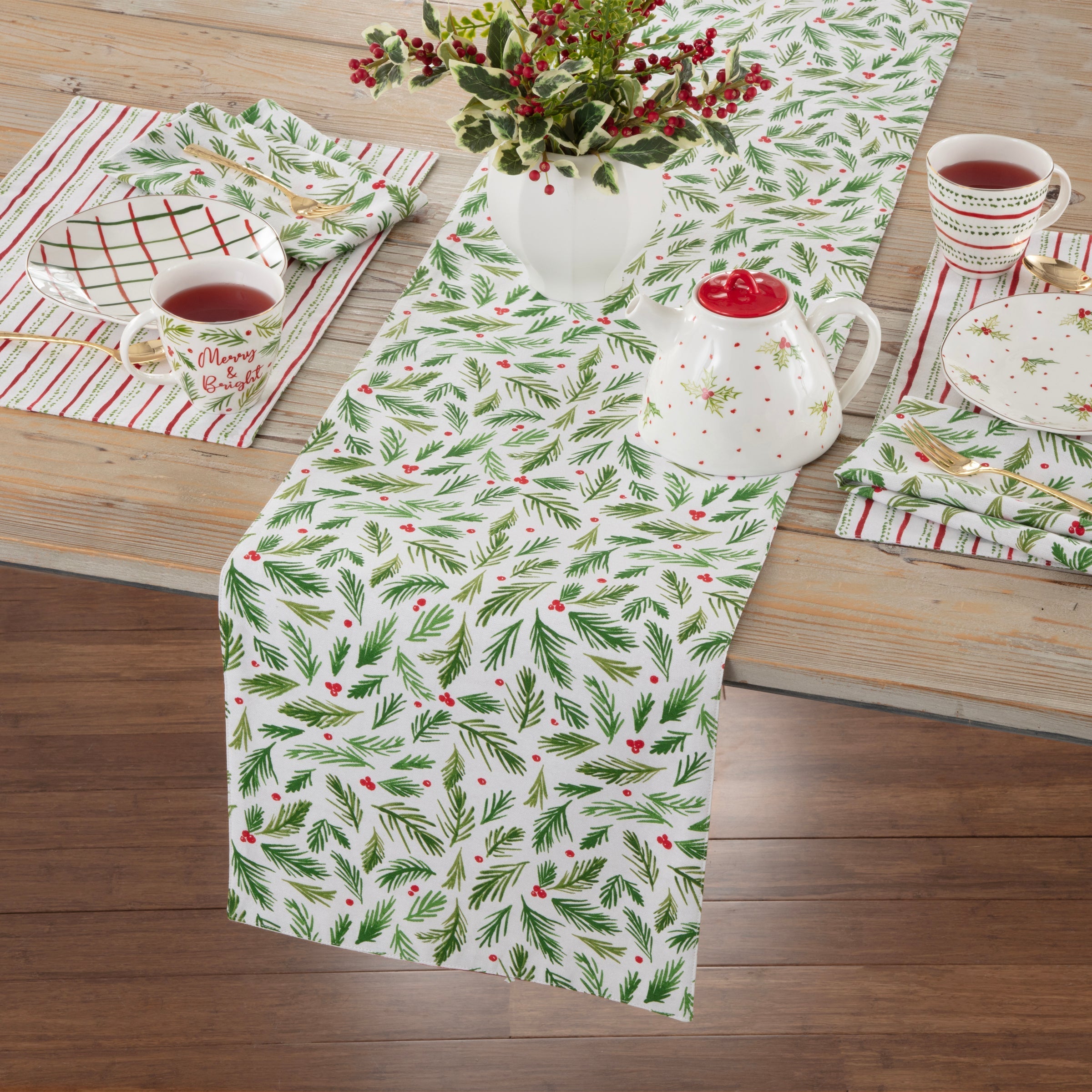Lenox Fine Lenox Fine Bayberry Merry & Bright Dinner Napkins, Set of 4 - Image 2