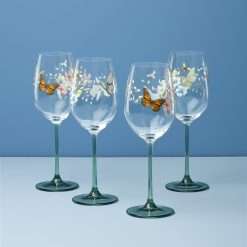 Lenox Fine Lenox Fine Butterfly Meadow Wine Glasses, Set of 4