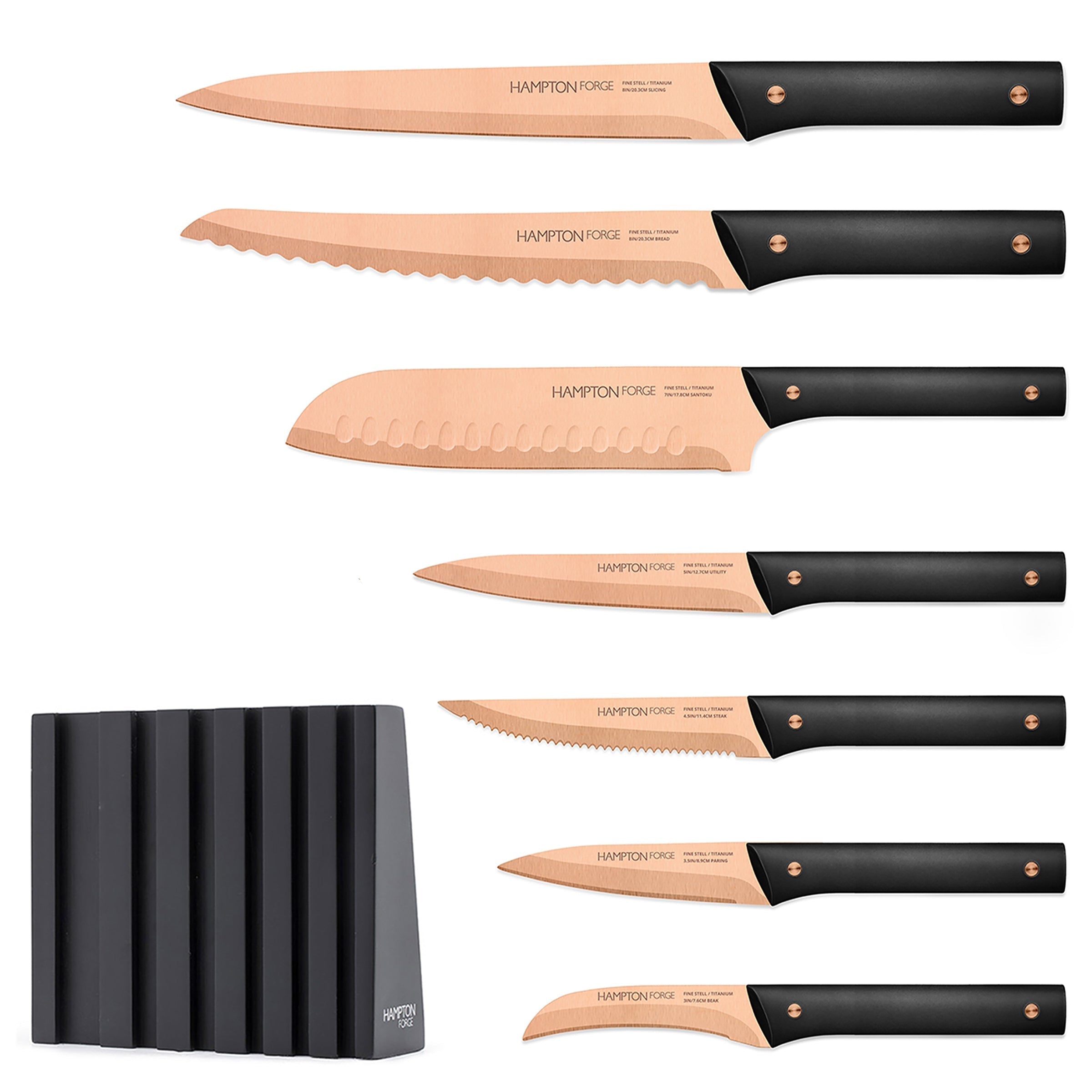 Lenox Fine Lenox Fine Knight Copper 13-Piece Cutlery Block Set - Image 3