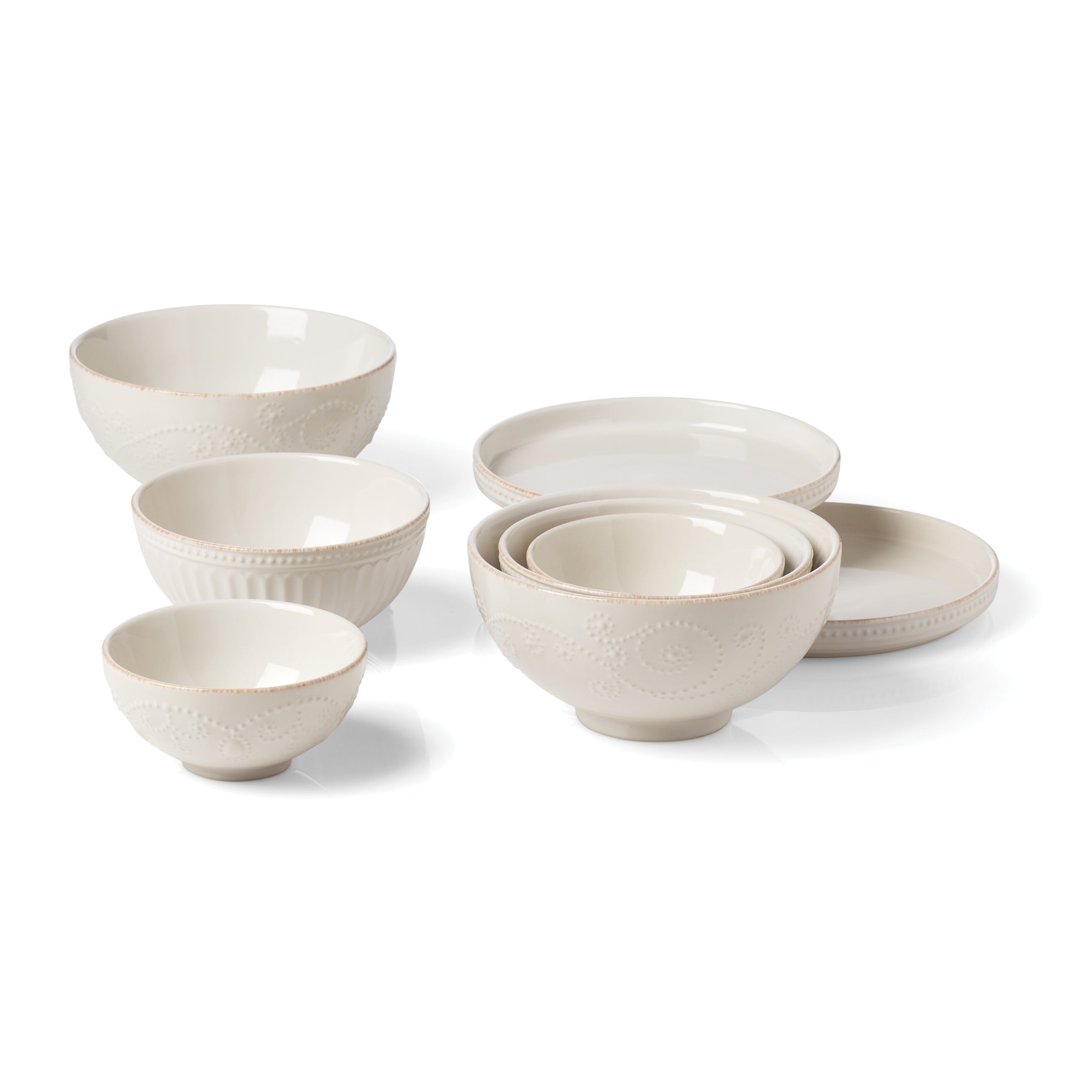Lenox Fine Lenox Fine French Perle Luna 8-Piece Nesting Dinnerware Set - Image 3