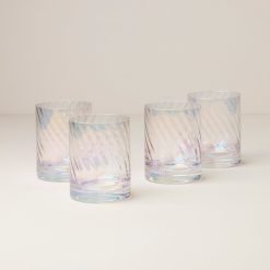 Lenox Fine Lenox Fine Tuscany Classics Iridescent Double Old Fashion Glasses, Set of 4