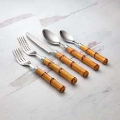 Lenox Fine Lenox Fine Bamboo Plastic Handle 20-Piece Flatware Set