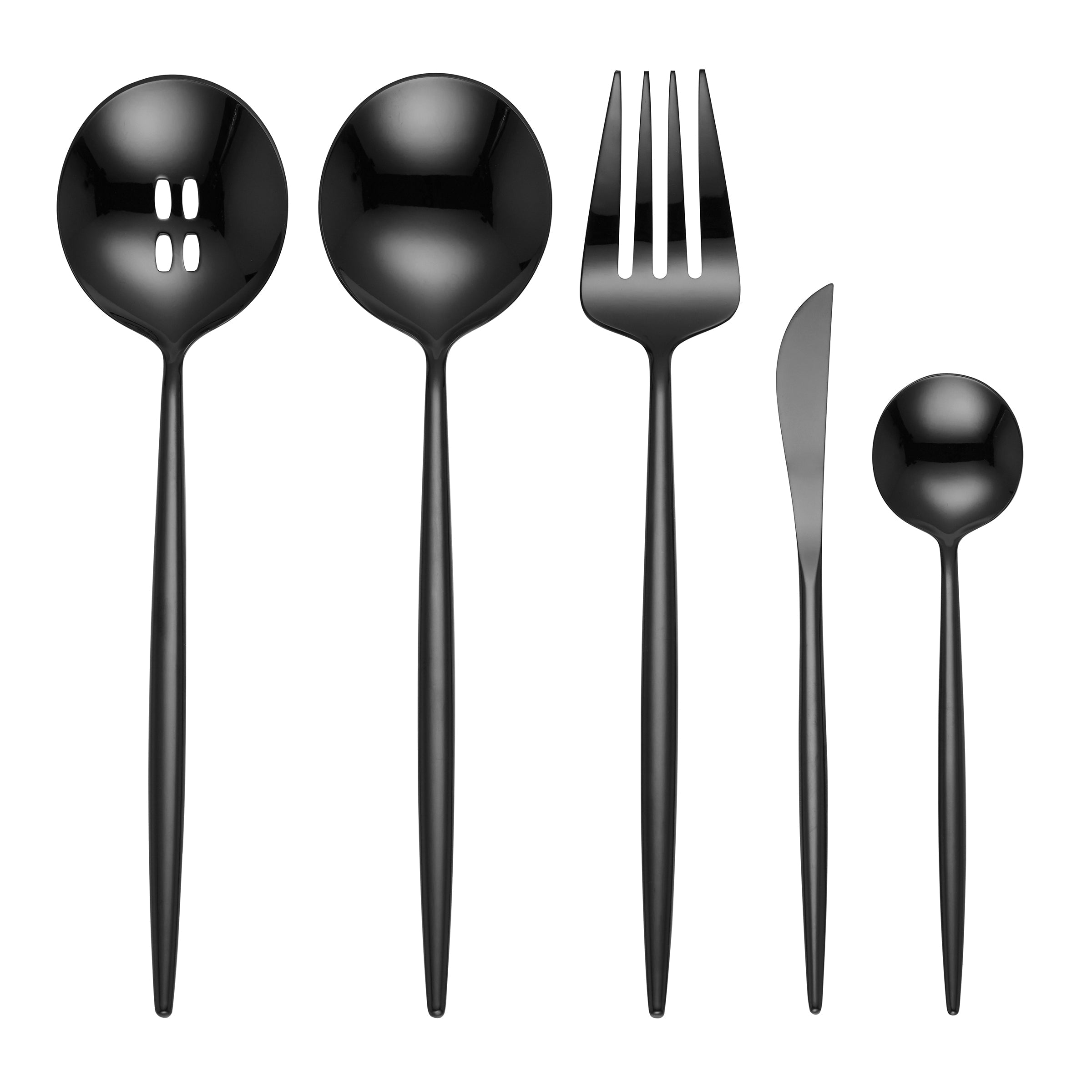 Lenox Fine Lenox Fine Zephyr Black Mirror 45-Piece Flatware Set - Image 4