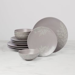 Lenox Fine Lenox Fine Roseto Pumice 12-Piece Dinnerware Set