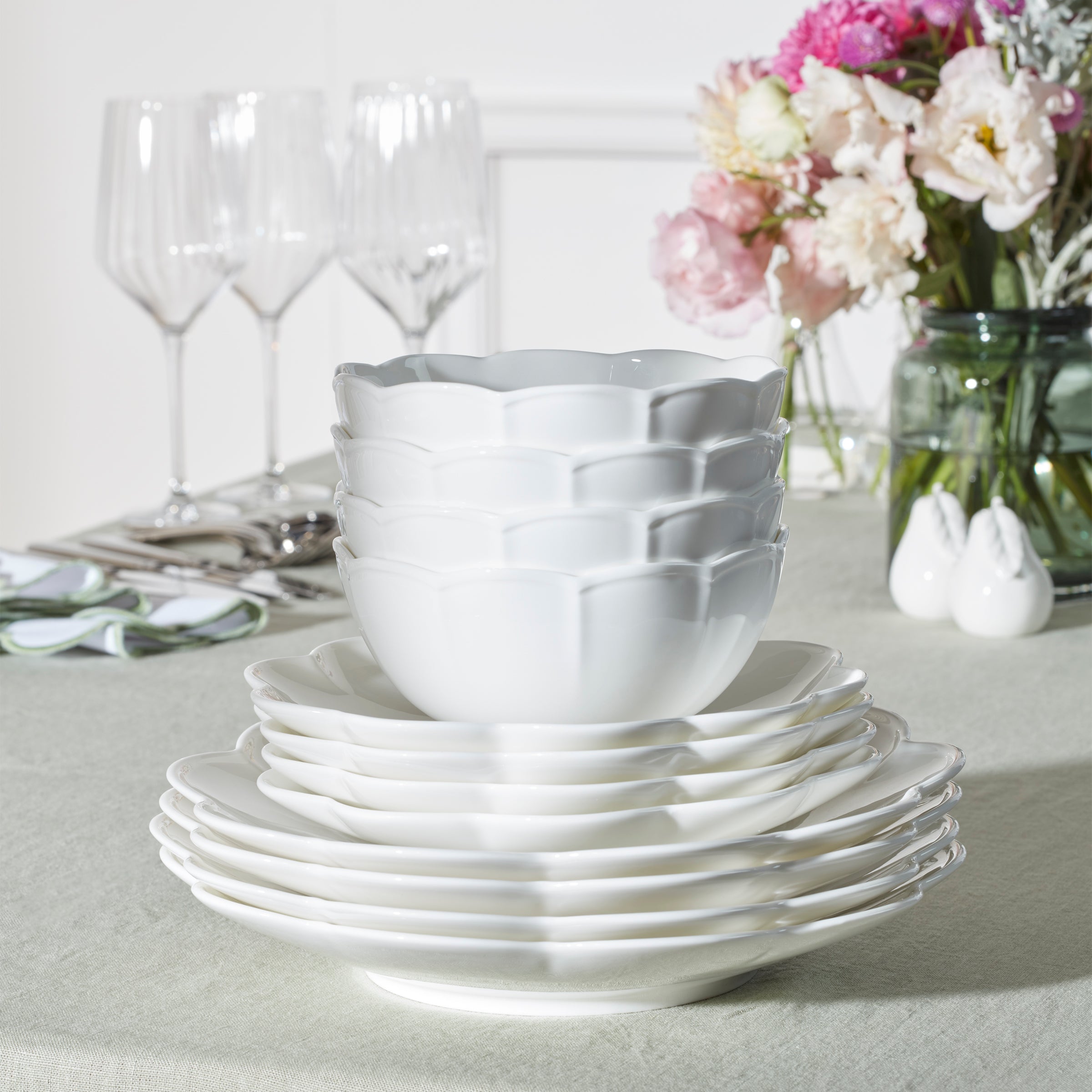 Lenox Fine Lenox Fine Studio 1414 Scallop 12-Piece Dinnerware Set - Image 10