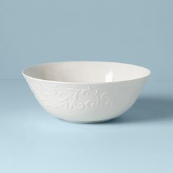 Lenox Fine Lenox Fine Opal Innocence Carved Serving Bowl