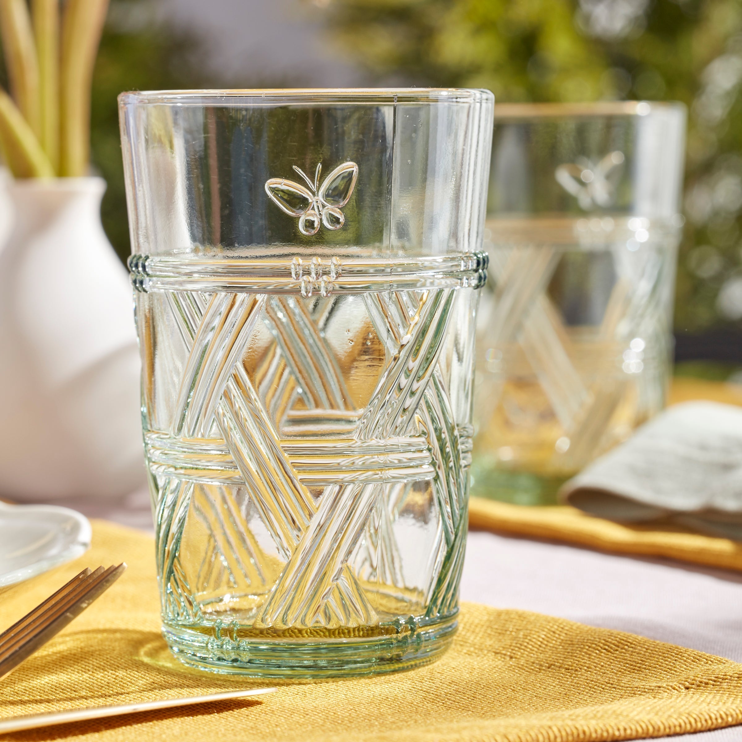 Lenox Fine Lenox Fine Butterfly Meadow Green Tall Glasses, Set of 4 - Image 2