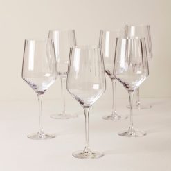 Lenox Fine Lenox Fine Tuscany Classics Angled Optic Wine Glasses, Set of 6