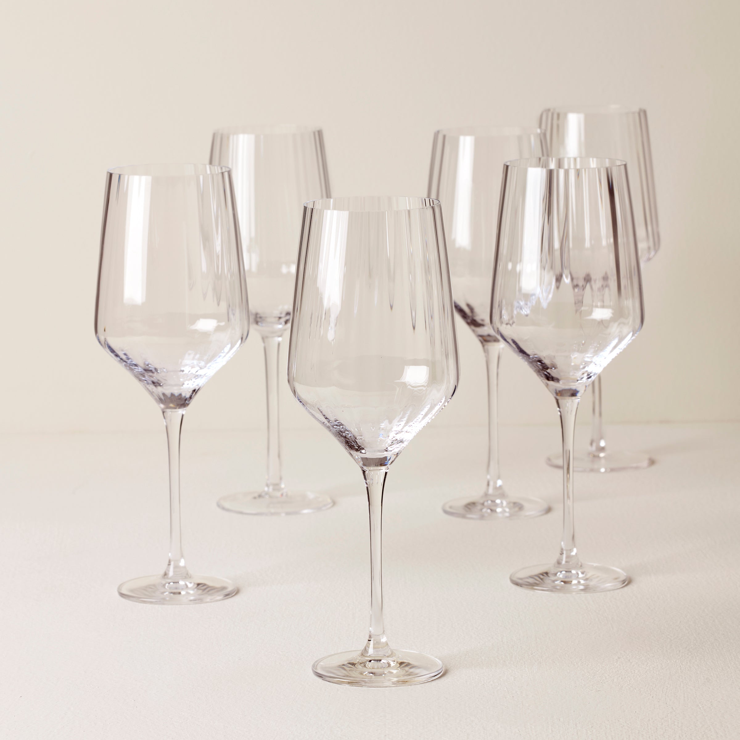 Lenox Fine Lenox Fine Tuscany Classics Angled Optic Wine Glasses, Set of 6
