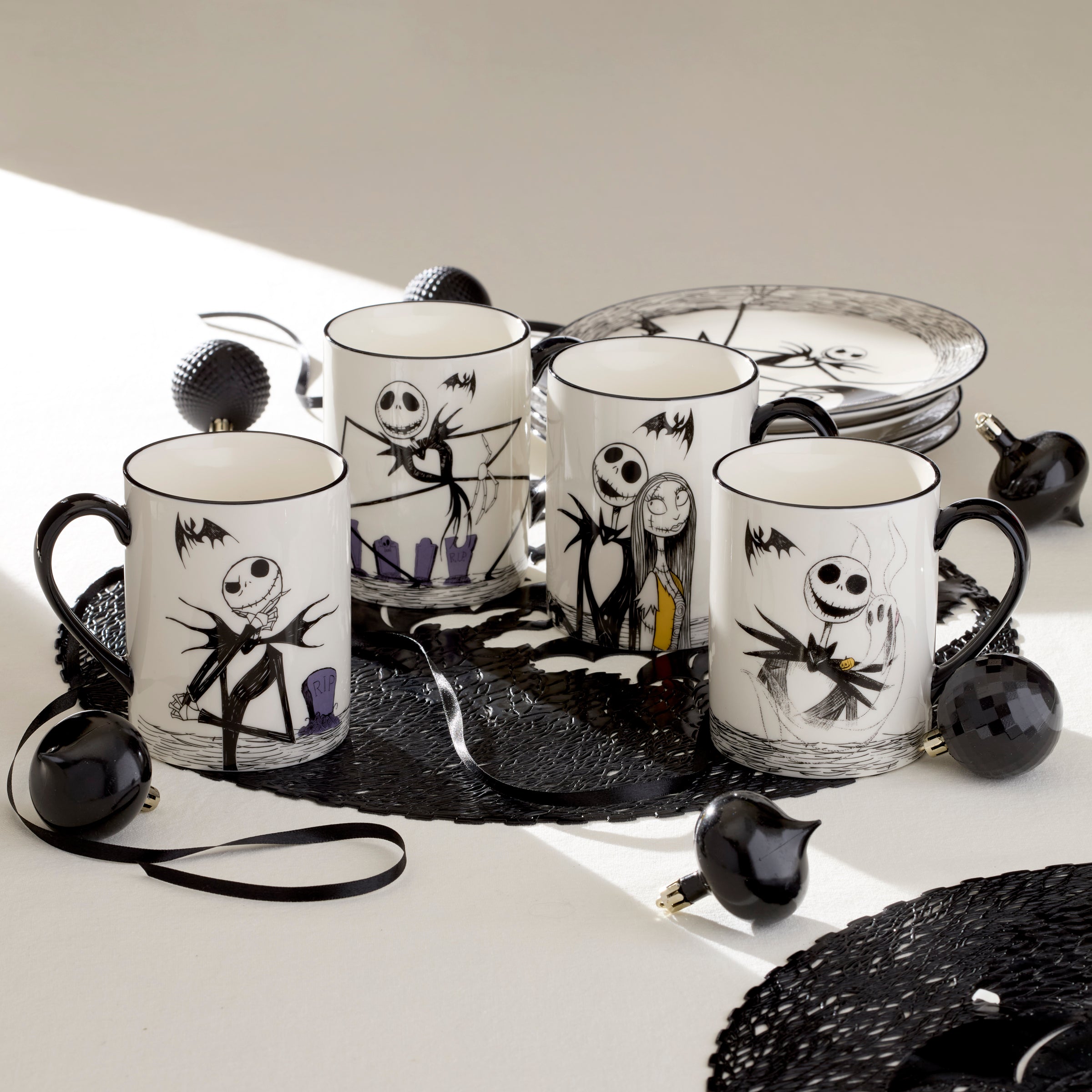 Lenox Fine Lenox Fine Nightmare Before Christmas Mugs, Set of 4 - Image 3