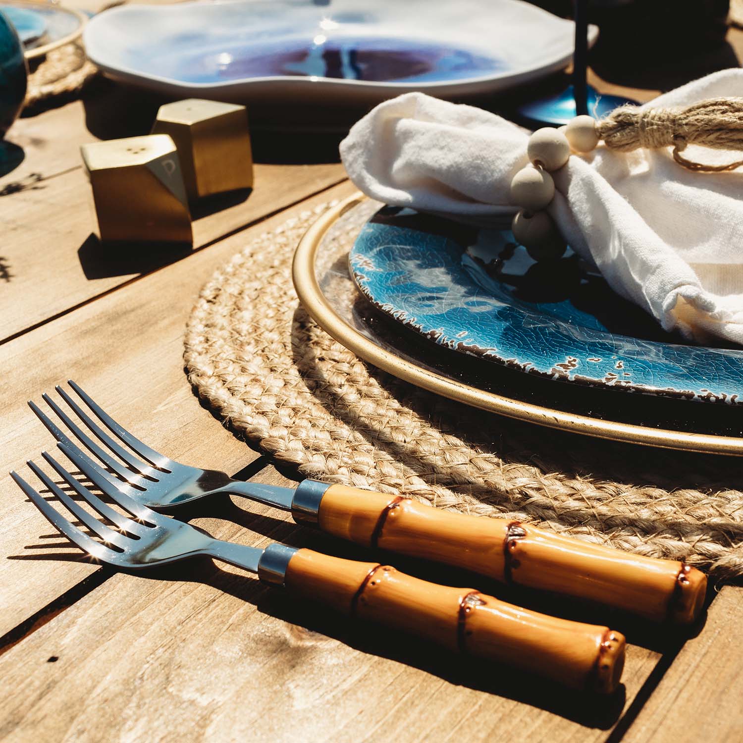 Lenox Fine Lenox Fine Bamboo Plastic Handle 20-Piece Flatware Set - Image 4