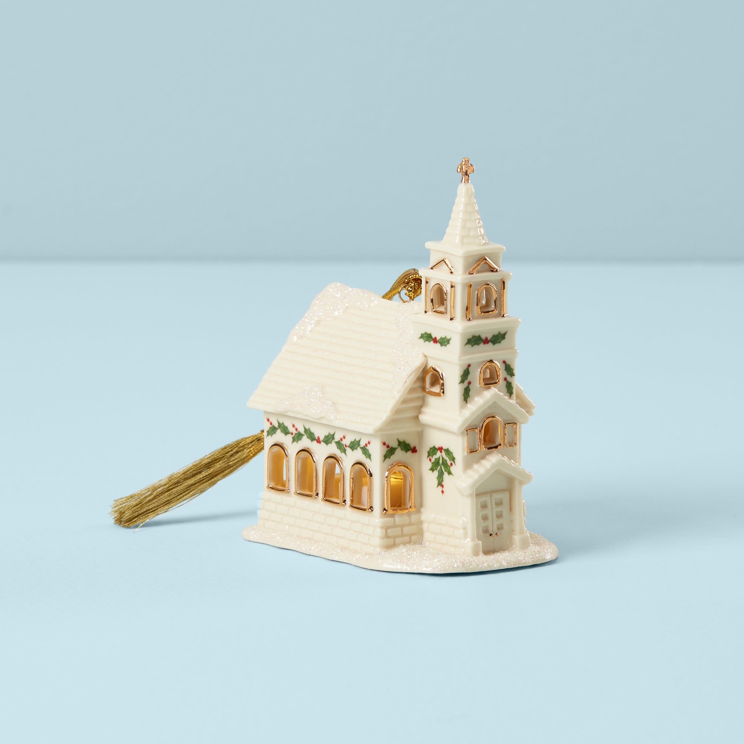 Lenox Fine Lenox Fine Christmas Village Church Lit Ornament