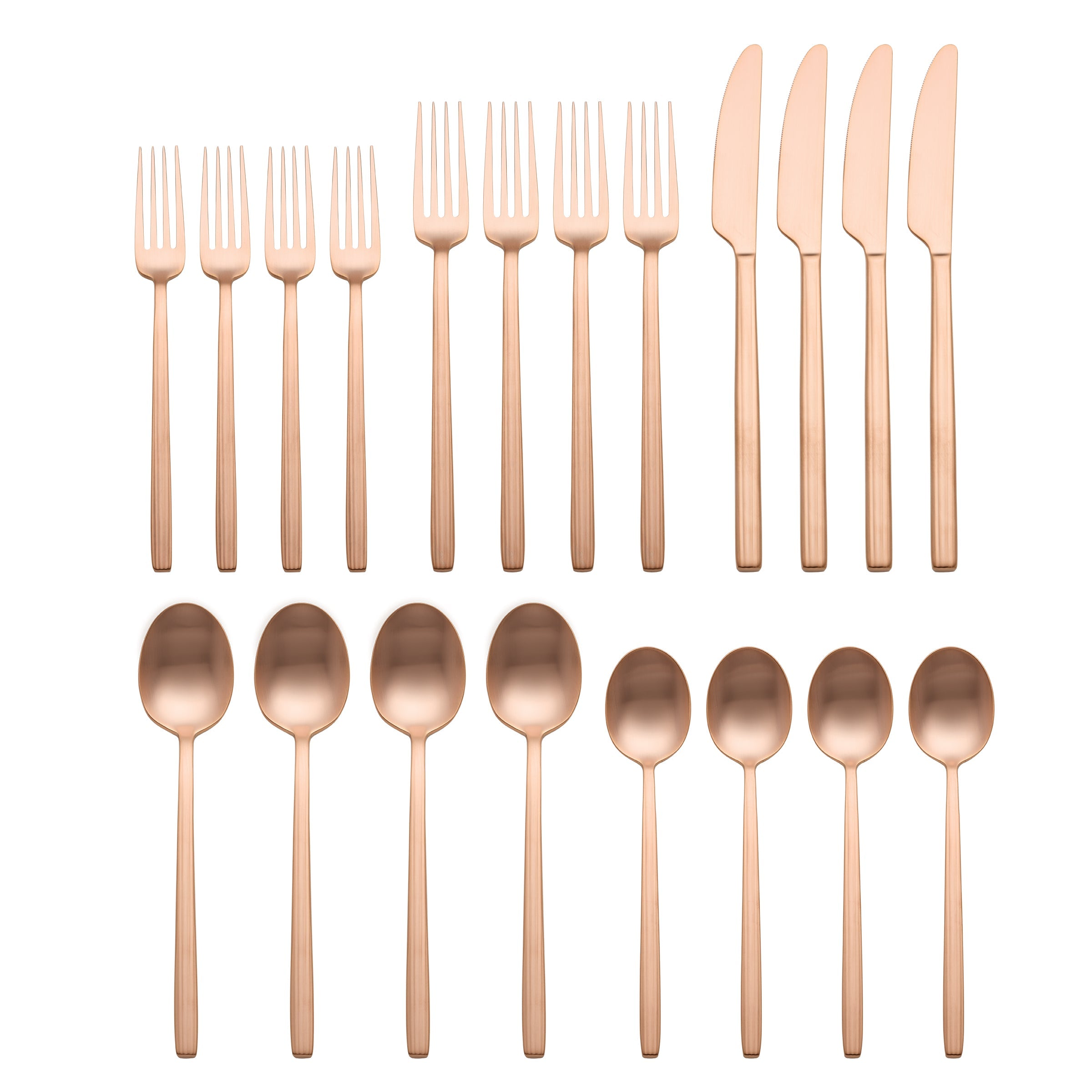 Lenox Fine Lenox Fine Dean Rose Gold Satin 20-Piece Flatware Set - Image 2