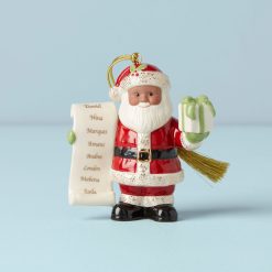 Lenox Fine Lenox Fine Personalized African American Santa with List Ornament