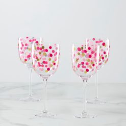 Lenox Fine Lenox Fine It's Raining Confetti Wine Glasses, Set of 4