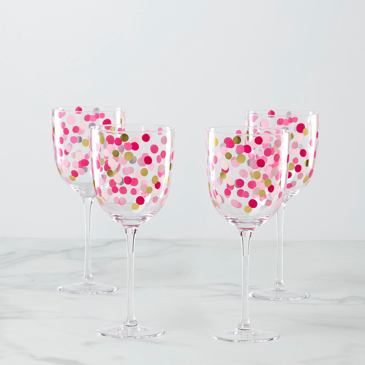 Lenox Fine Lenox Fine It's Raining Confetti Wine Glasses, Set of 4