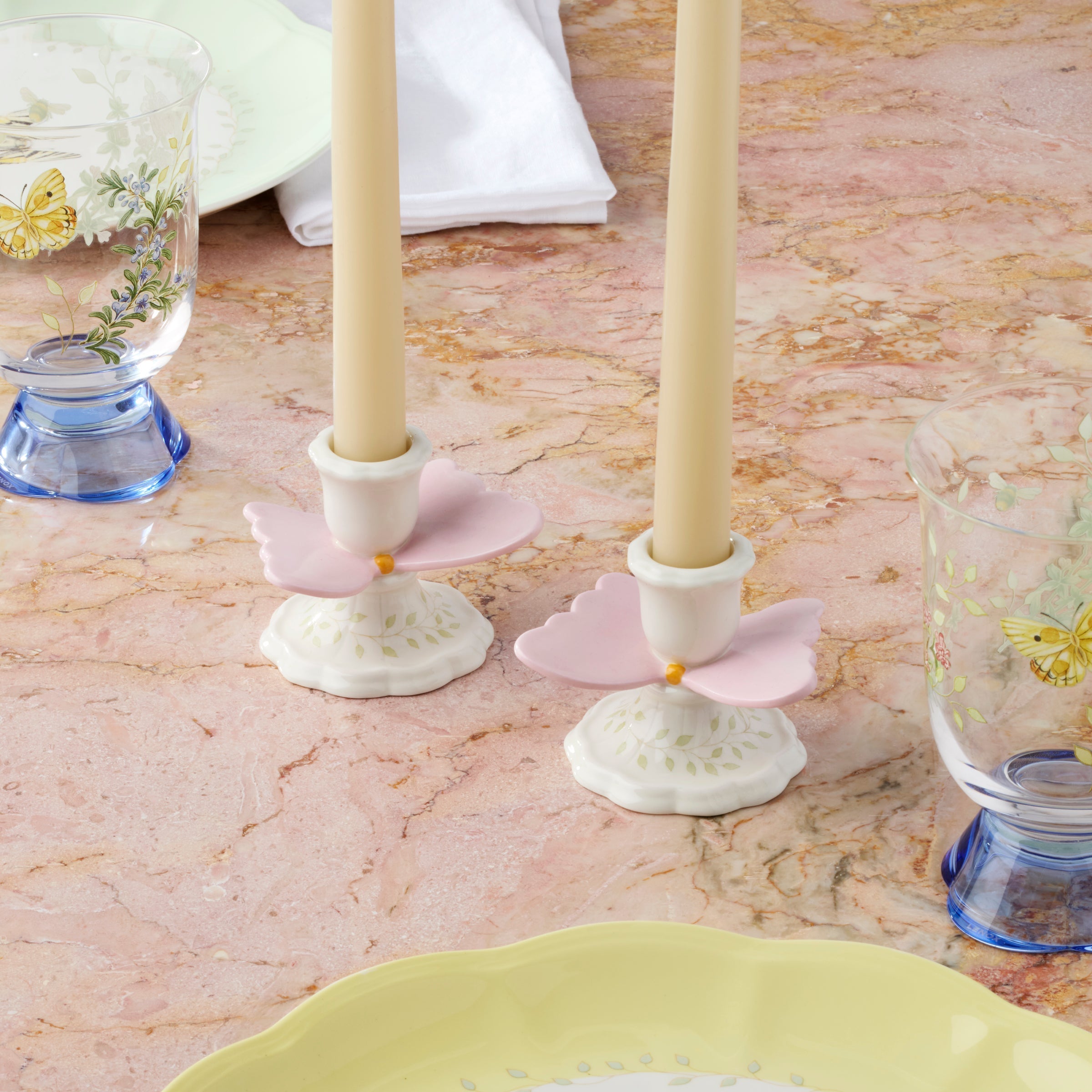 Lenox Fine Lenox Fine Butterfly Meadow Candlestick Holders, Set of 2 - Image 5