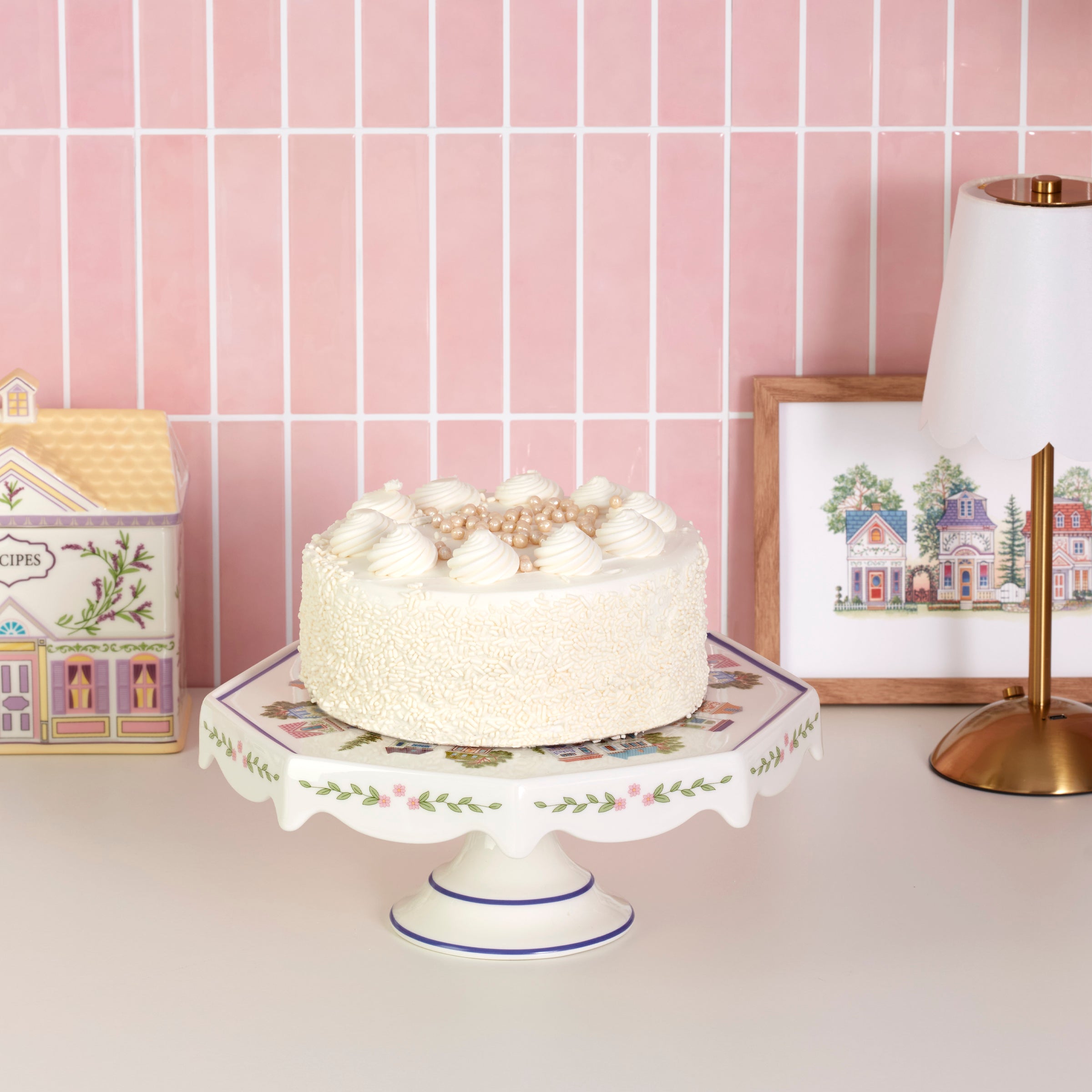 Lenox Fine Lenox Fine Lenox Spice Village Cake Plate - Image 4