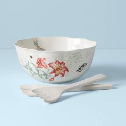 Lenox Fine Lenox Fine Butterfly Meadow Salad Bowl & Servers