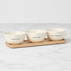 Lenox Fine Lenox Fine What A Treat 3-Piece Dip Bowls with Tray Set