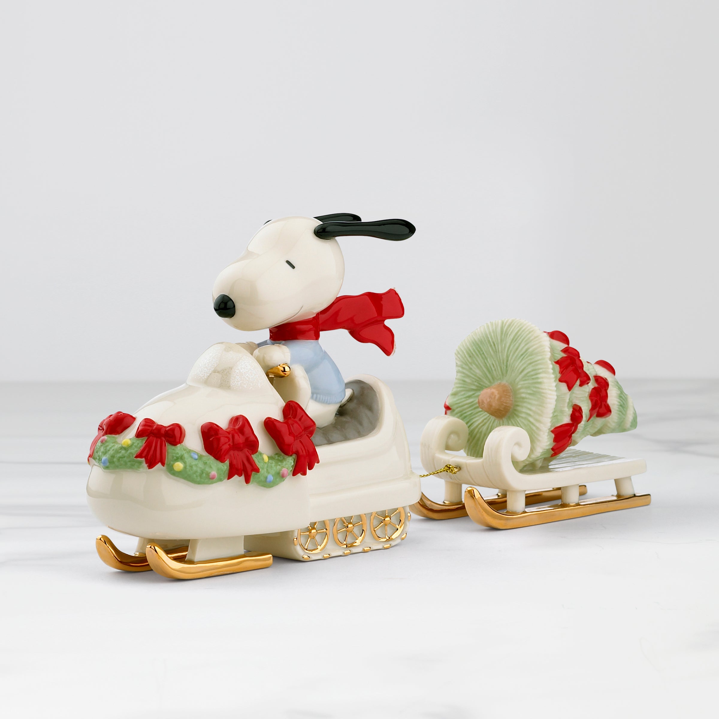 Lenox Fine Lenox Fine Snowmobiling with Snoopy Figurine