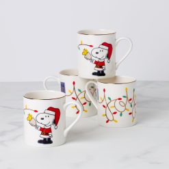 Alternative view of Lenox Fine Lenox Fine Snoopy Christmas Mugs, Set of 4