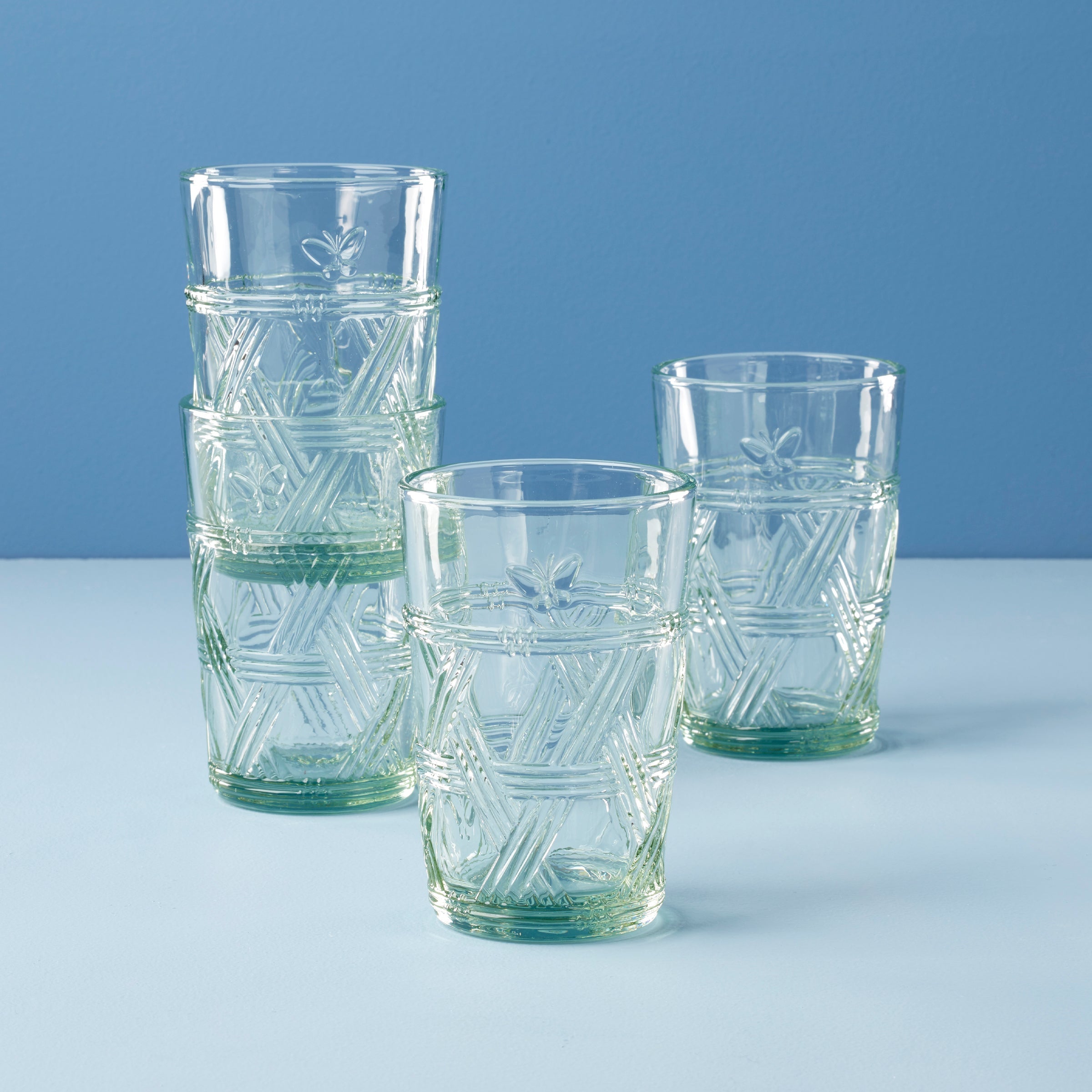 Lenox Fine Lenox Fine Butterfly Meadow Green Tall Glasses, Set of 4