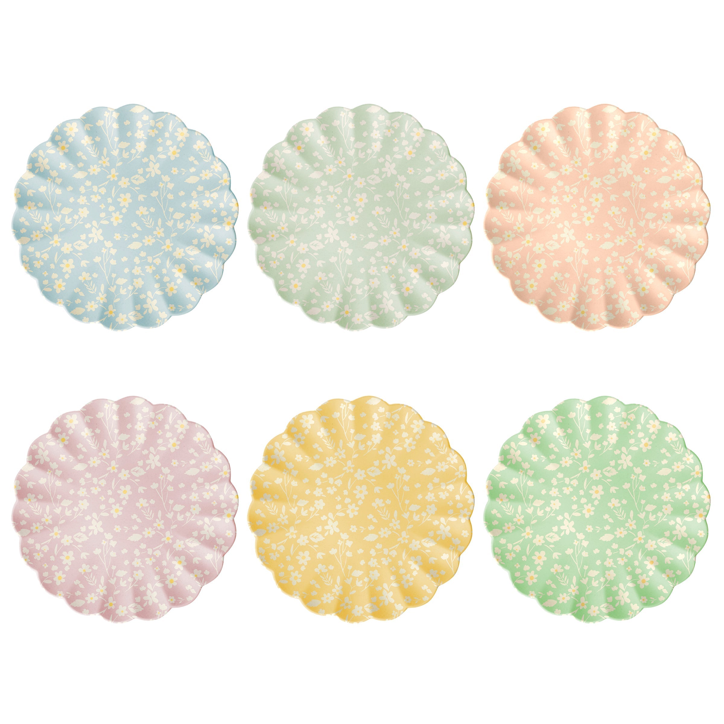Lenox Fine Lenox Fine Floral Assorted Bamboo Large Plates, Set of 6