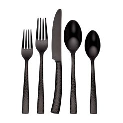Lenox Fine Lenox Fine Paris Hammered Gunmetal Titanium 20-Piece Flatware Set