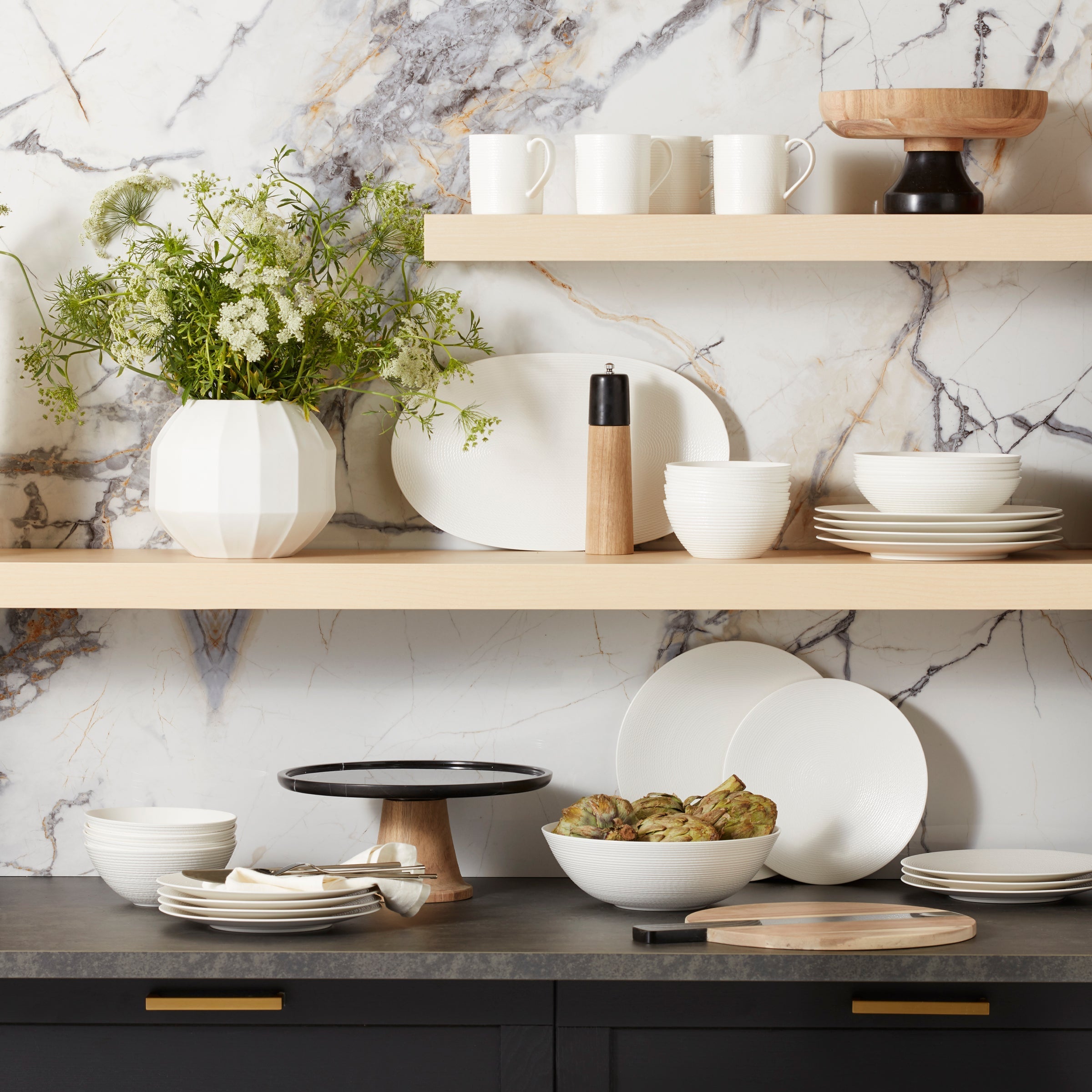 Lenox Fine Lenox Fine LX Collective White 12-Piece Dinnerware Set - Image 4